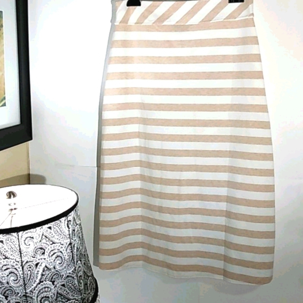 ATHLETA NWOT RIBBON STRIPE MIDI SKIRT SIZE MEDIUM - Picture 4 of 8